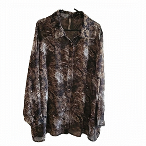 PENNINGTONS Sheer Button-down Shirt US 2XL